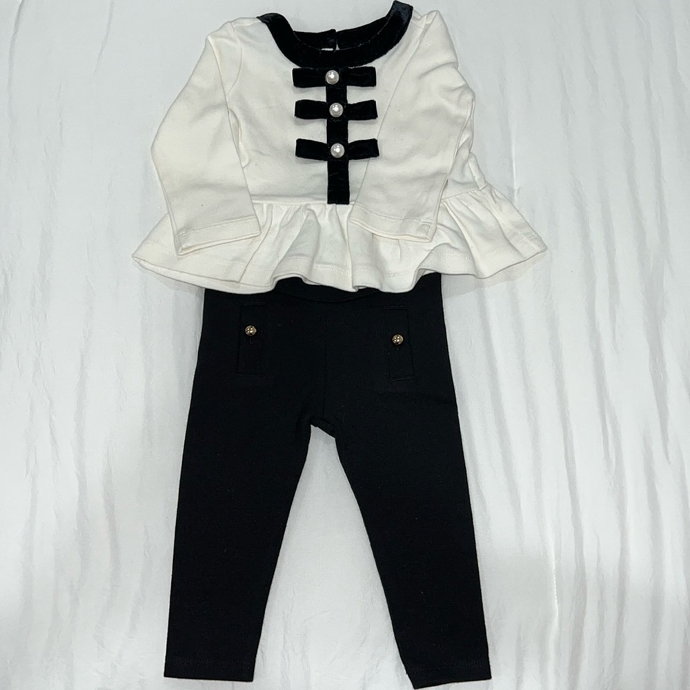 Janie and Jack Black and White Kids Matching Set